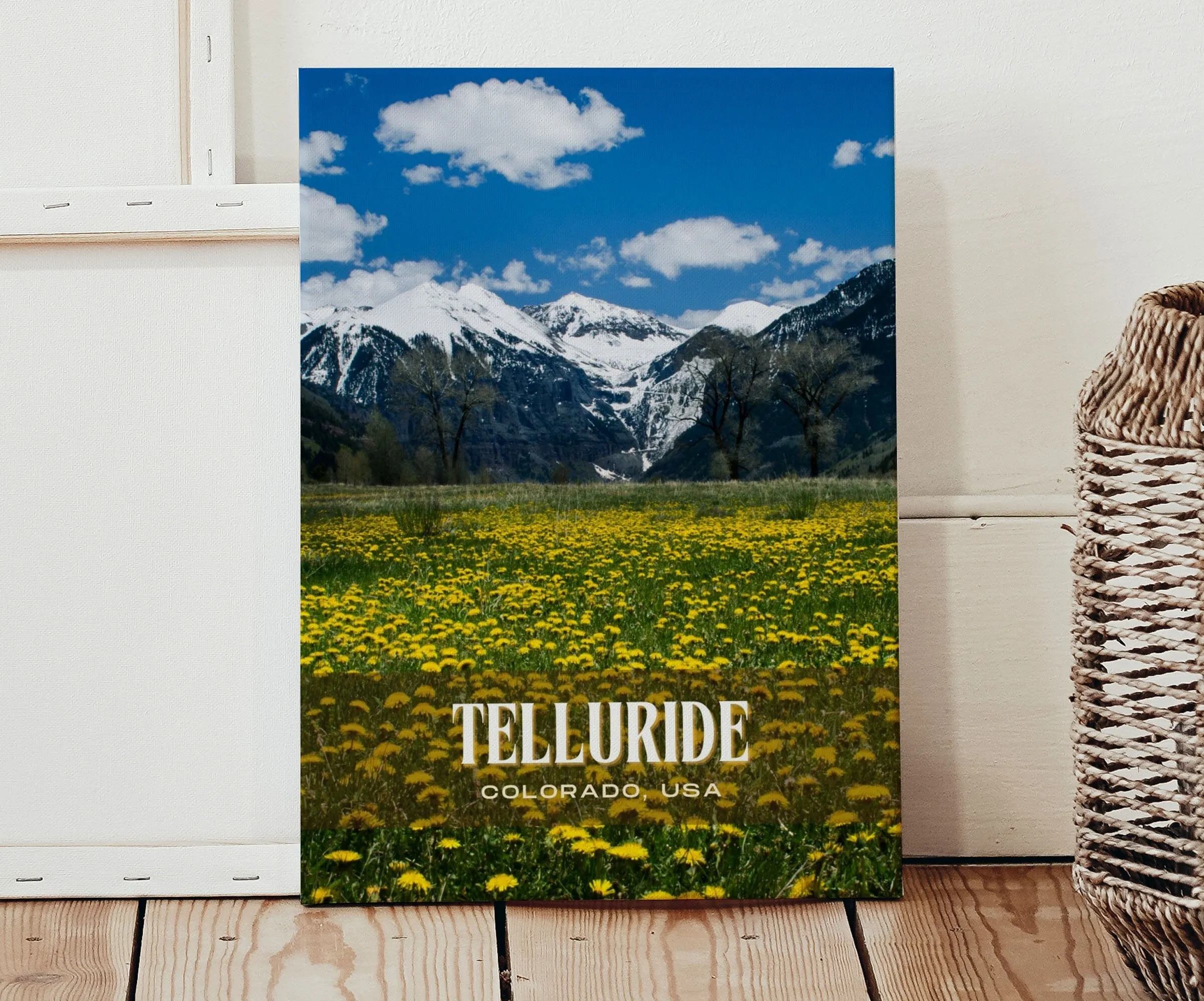 Telluride Retro Wall Art, Colorado, USA