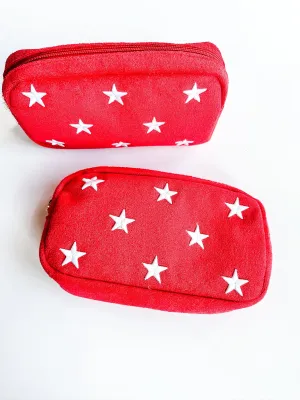 Terry Stars Zip Pouch
