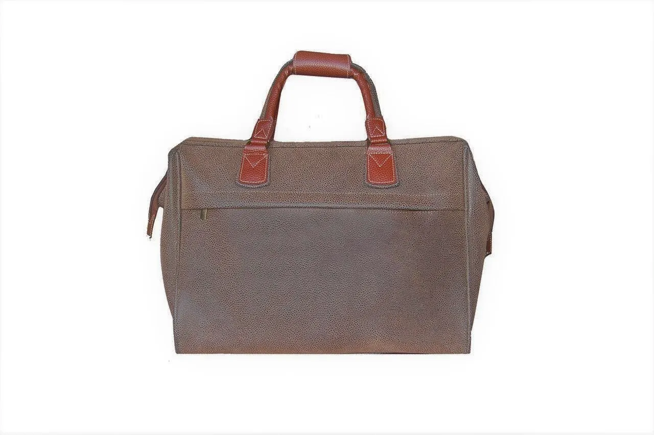 Travel City Bag - Brown Faux Suede