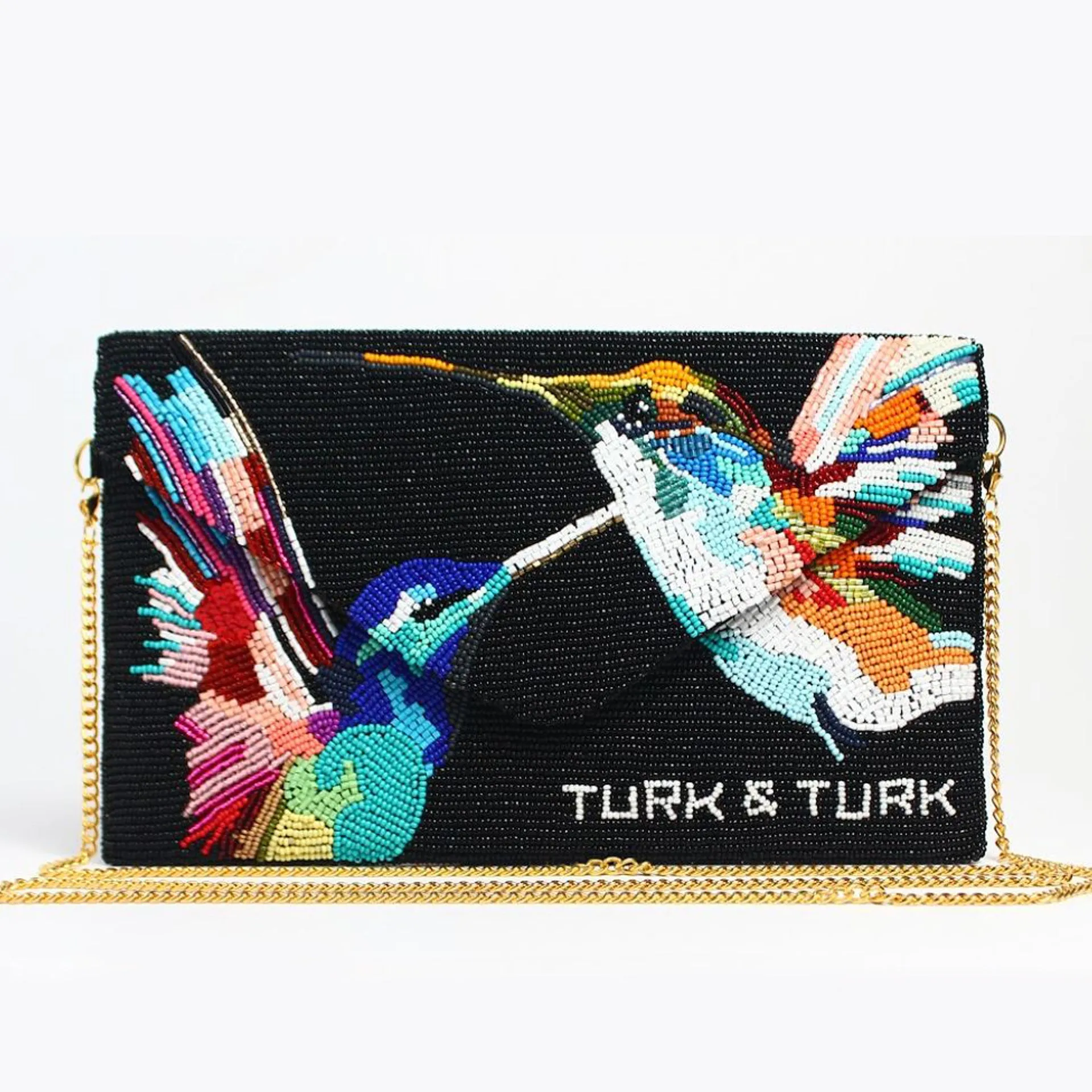 TT-MELLISUGA Hand Beaded Clutch-Black