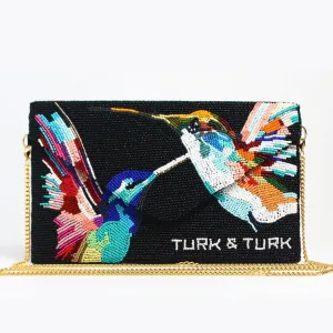TT-MELLISUGA Hand Beaded Clutch-Black