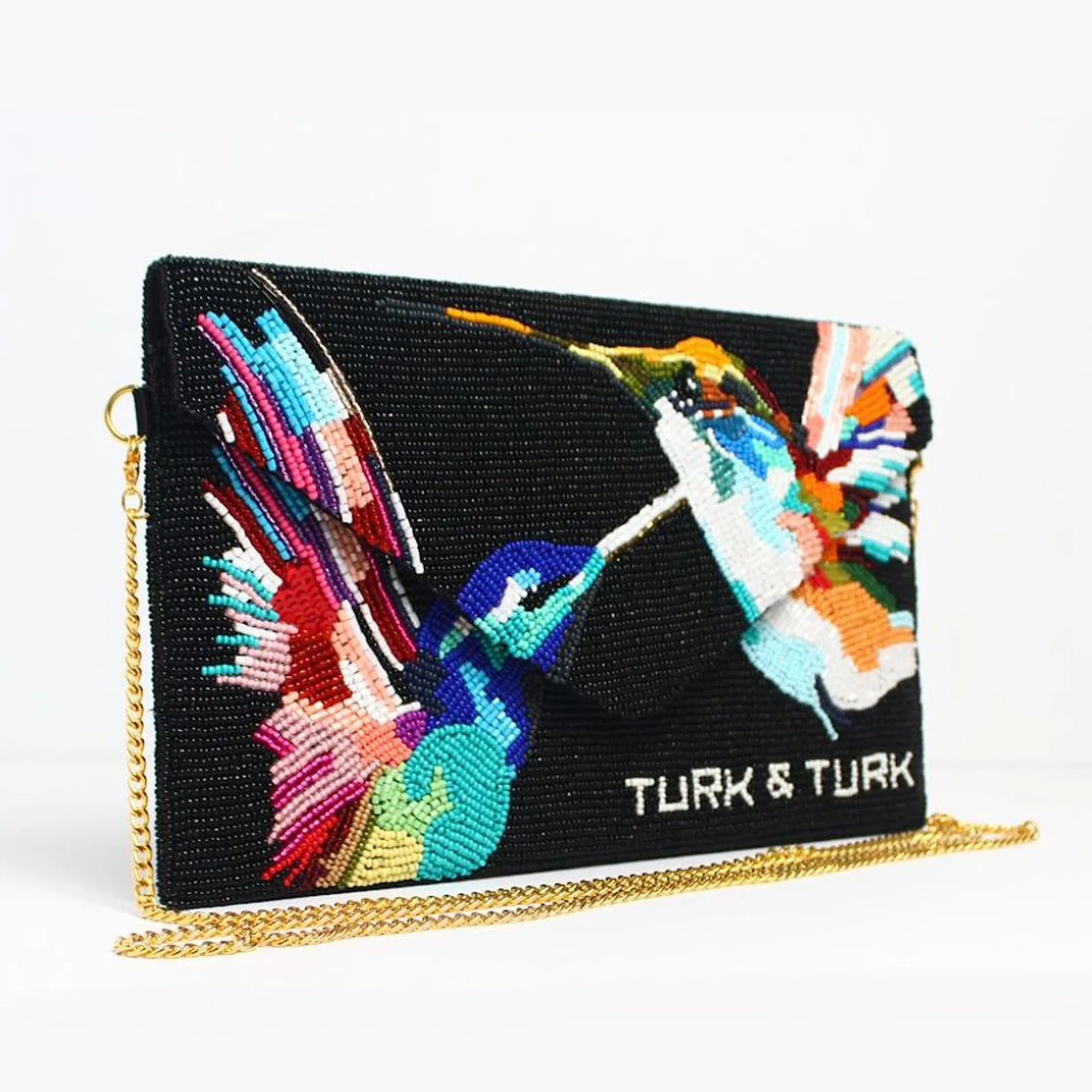 TT-MELLISUGA Hand Beaded Clutch-Black