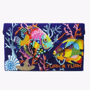 TT-SEA LIFE Hand Beaded Clutch