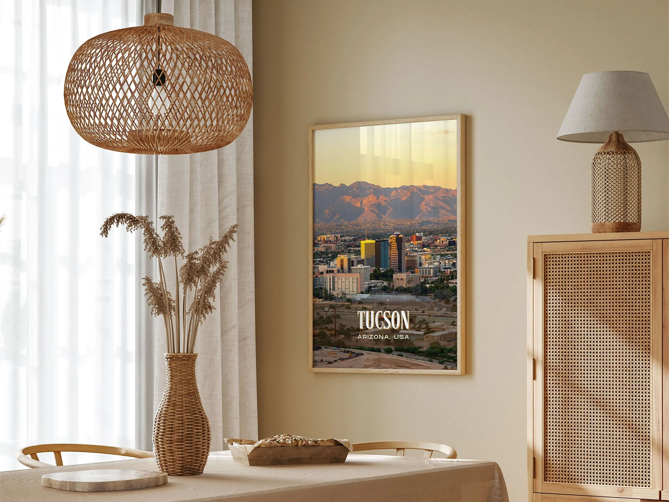 Tucson Retro Wall Art, Arizona, USA