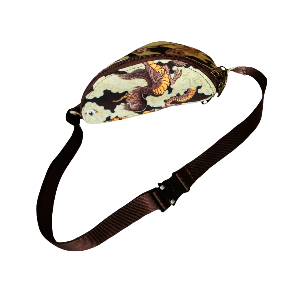 [UNISEX] BANGXGANJI X LOCO MOSQUITO YOKAI CAMO BUM BAG (BROWN / GREEN)