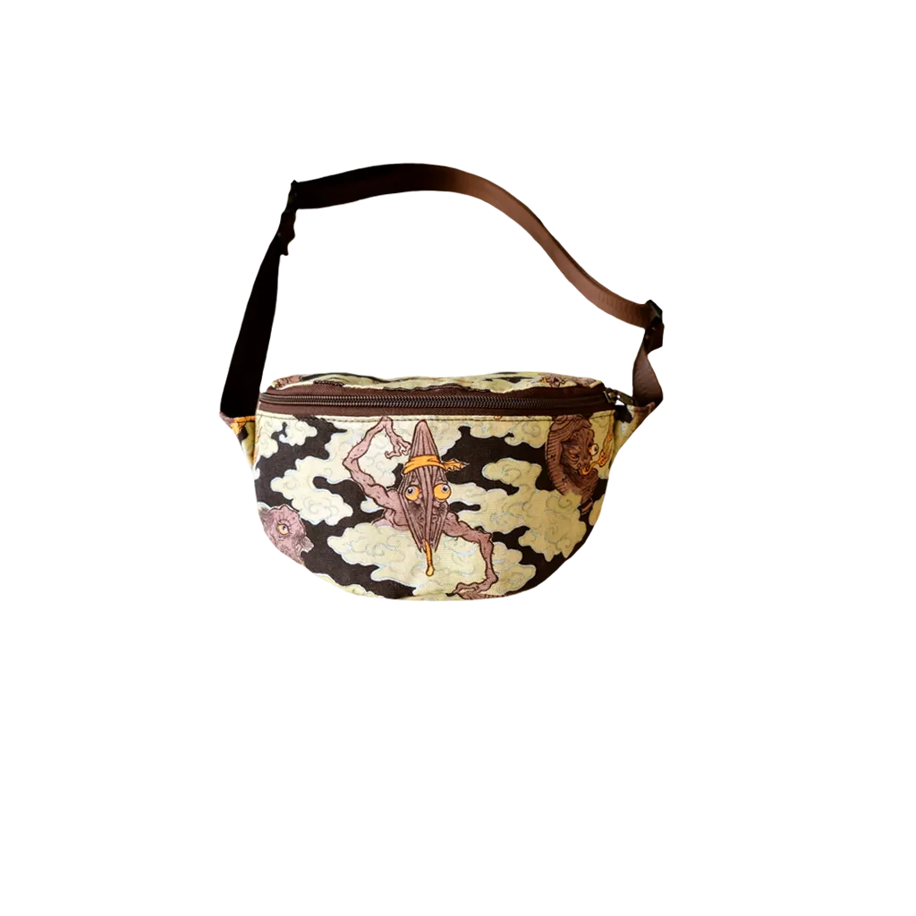[UNISEX] BANGXGANJI X LOCO MOSQUITO YOKAI CAMO BUM BAG (BROWN / GREEN)