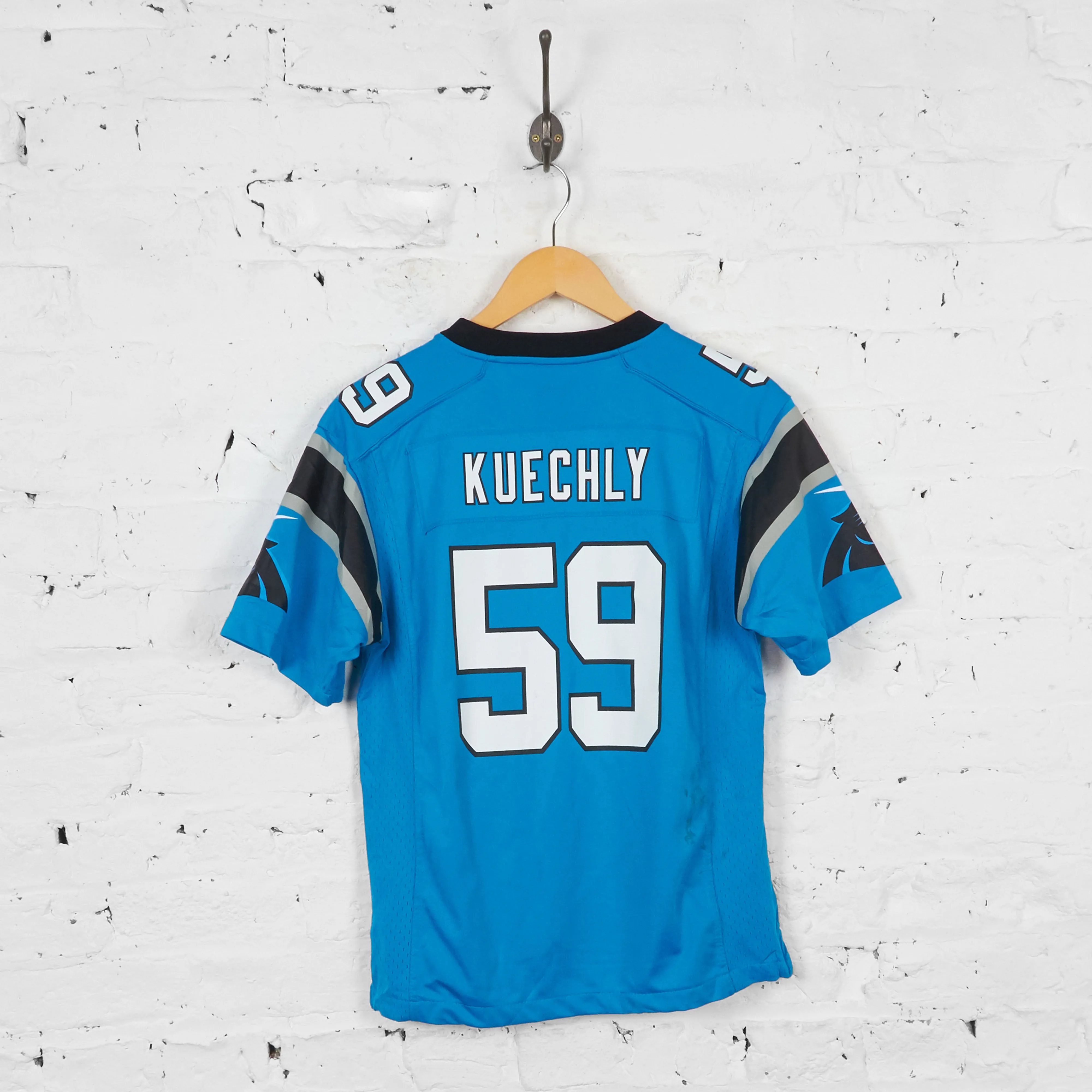 Vintage Youth Nike Carolina Panthers NFL Kuechly Jersey - Blue - L