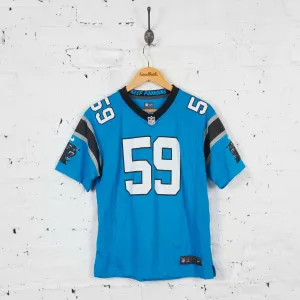 Vintage Youth Nike Carolina Panthers NFL Kuechly Jersey - Blue - L