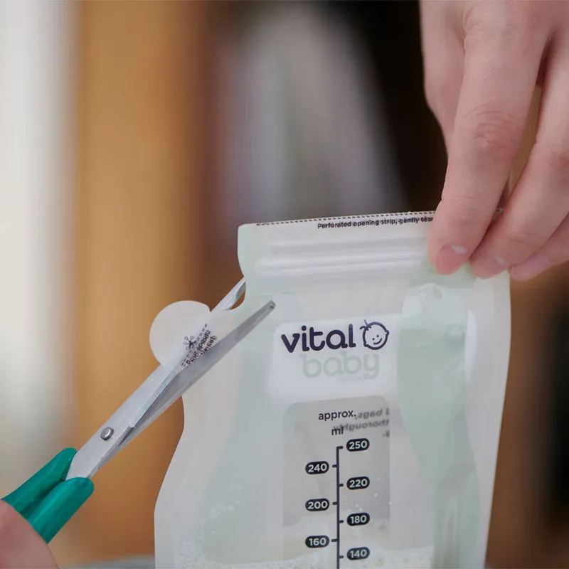 Vital Baby NURTURE Easy Pour Breast Milk Storage Bag 30Pk