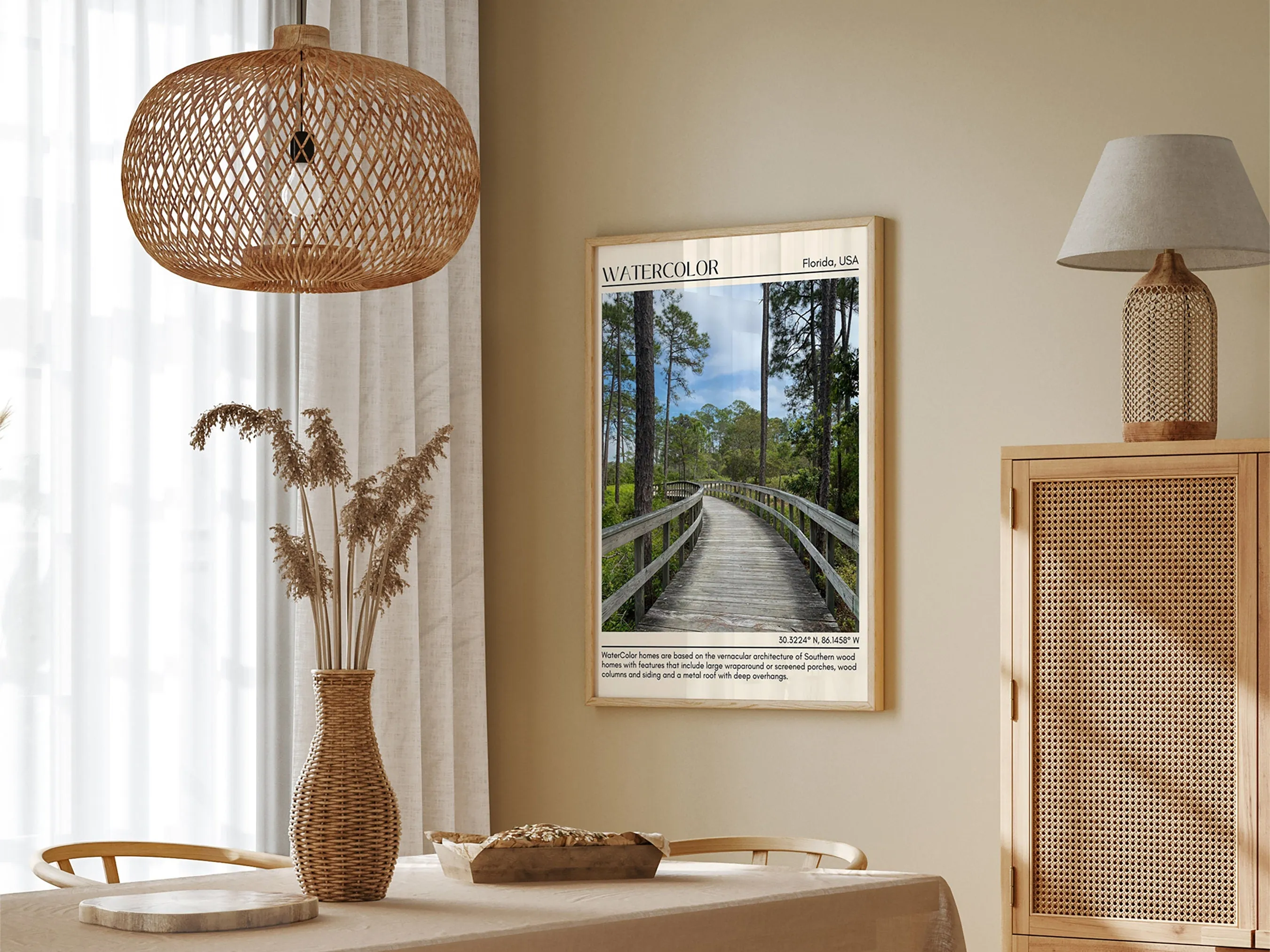 Watercolor Wall Canvas, USA