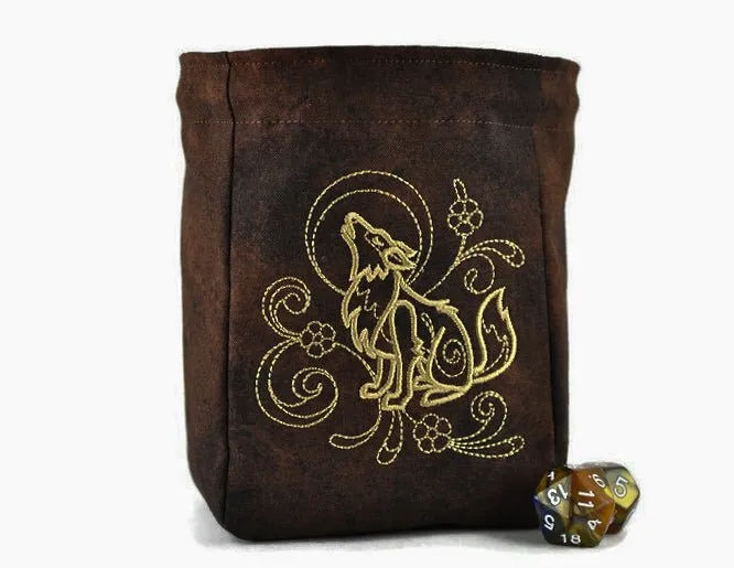 Wolf Dice Bag