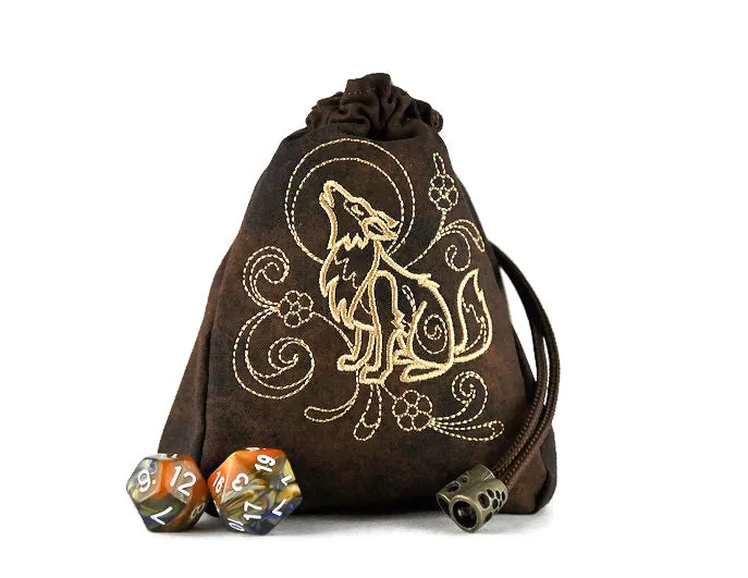 Wolf Dice Bag