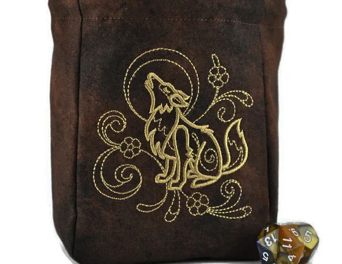 Wolf Dice Bag