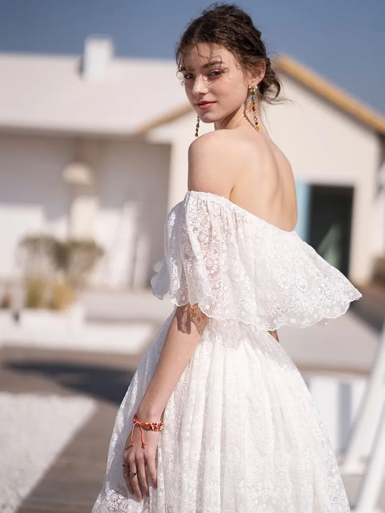 Women's tube top one-shoulder white light dress tutu skirt