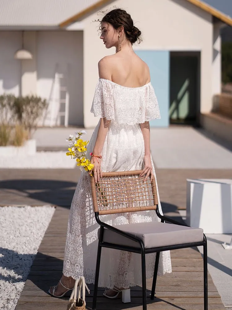 Women's tube top one-shoulder white light dress tutu skirt