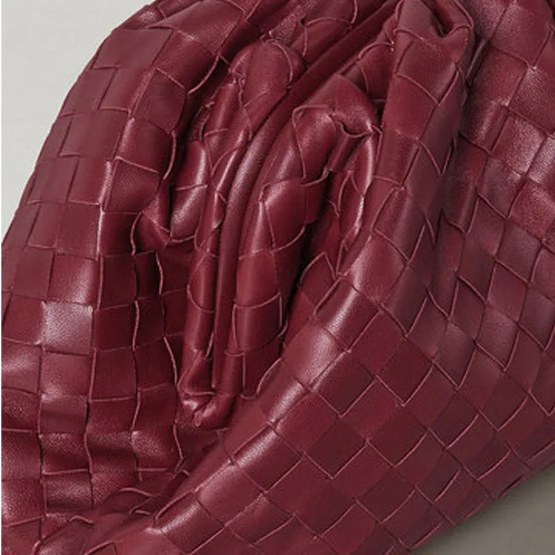 Woven Leather Clutch Bag