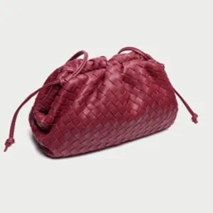 Woven Leather Clutch Bag