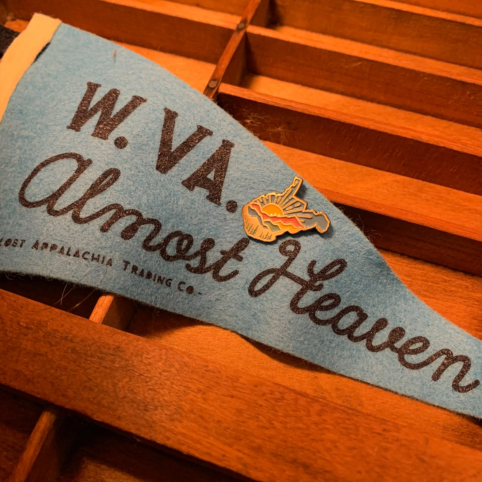WV Colorful Sunrise Company Pin