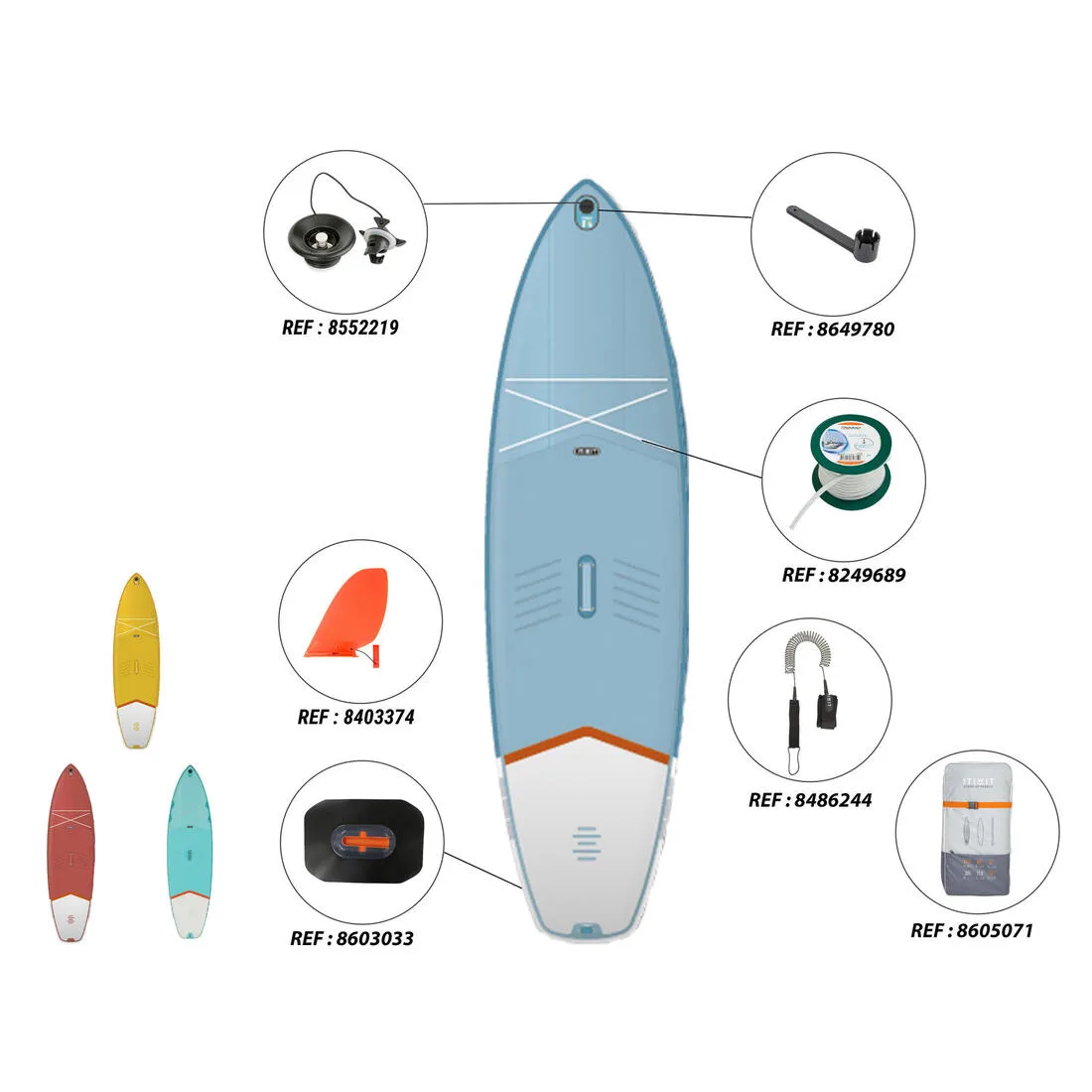 X100 11FT TOURING INFLATABLE STAND-UP PADDLEBOARD