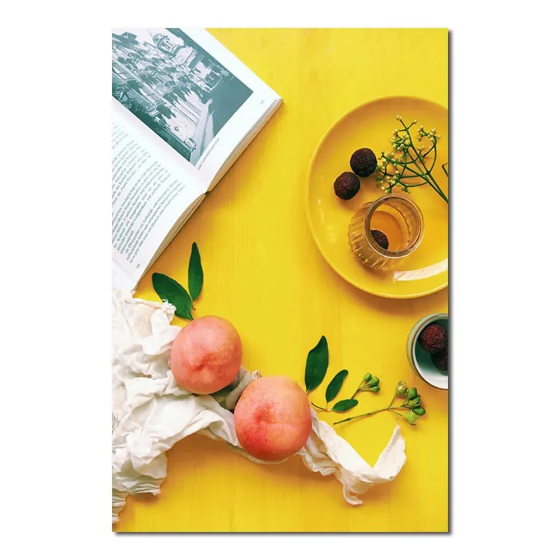Yellow Theme Modern Nutrition Breakfast Wall Art