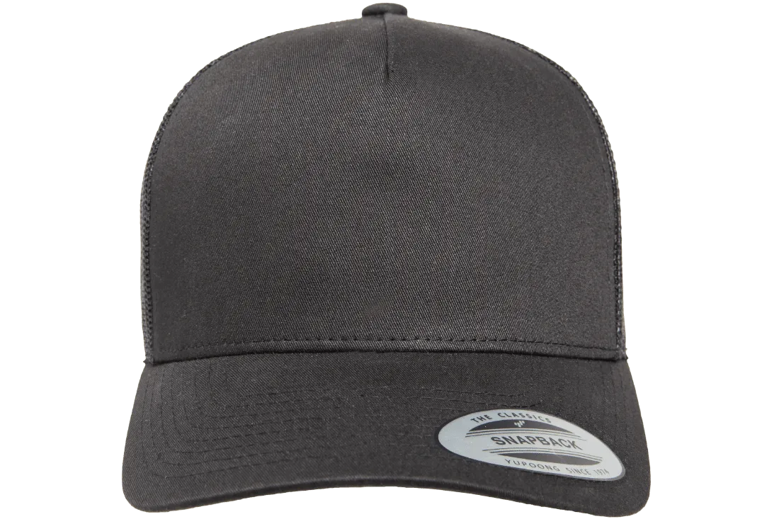 YP CLASSICS® 5-Panel Retro Trucker Cap Black