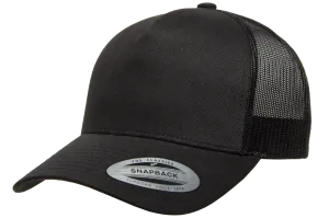 YP CLASSICS® 5-Panel Retro Trucker Cap Black