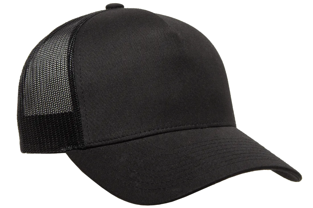 YP CLASSICS® 5-Panel Retro Trucker Cap Black