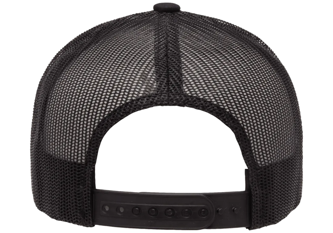 YP CLASSICS® 5-Panel Retro Trucker Cap Black