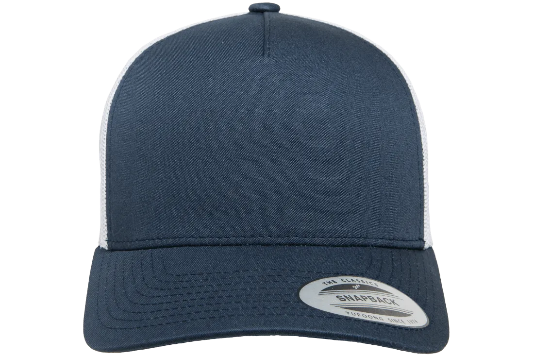YP CLASSICS® 5-Panel Retro Trucker Cap Navy/White