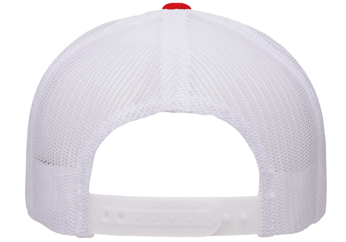 YP CLASSICS® 5-Panel Retro Trucker Cap Red/White