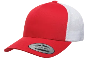 YP CLASSICS® 5-Panel Retro Trucker Cap Red/White