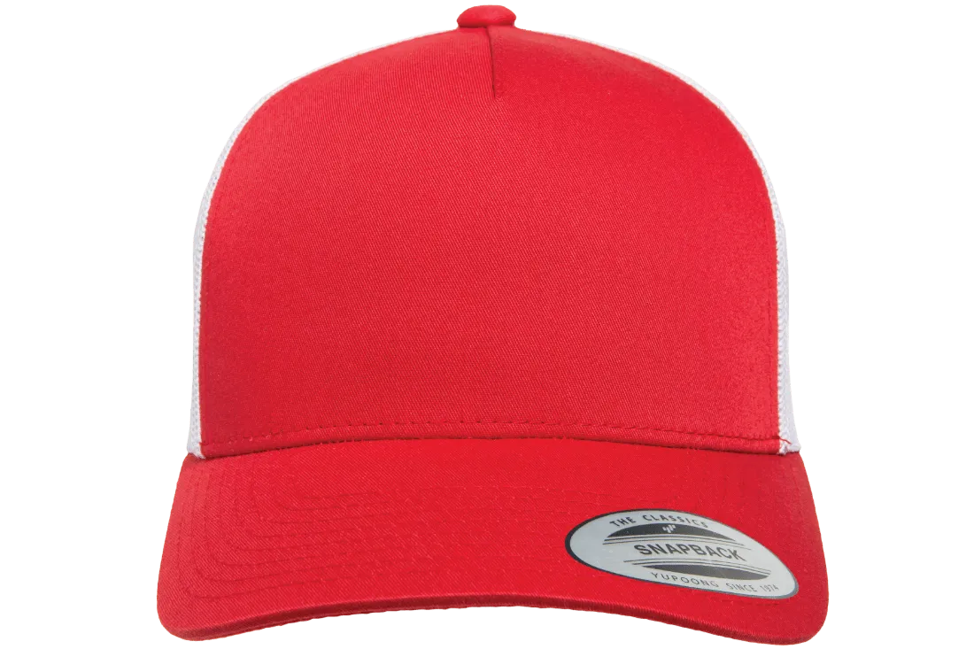 YP CLASSICS® 5-Panel Retro Trucker Cap Red/White