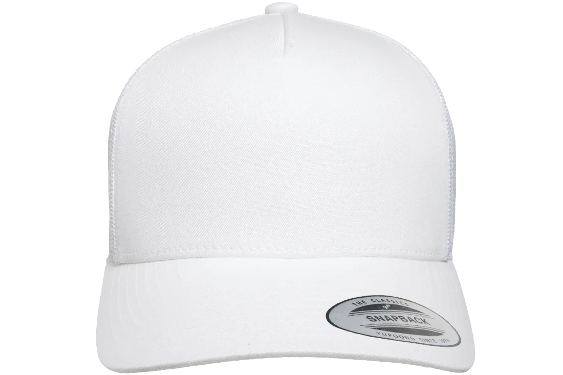 YP CLASSICS® 5-Panel Retro Trucker Cap White