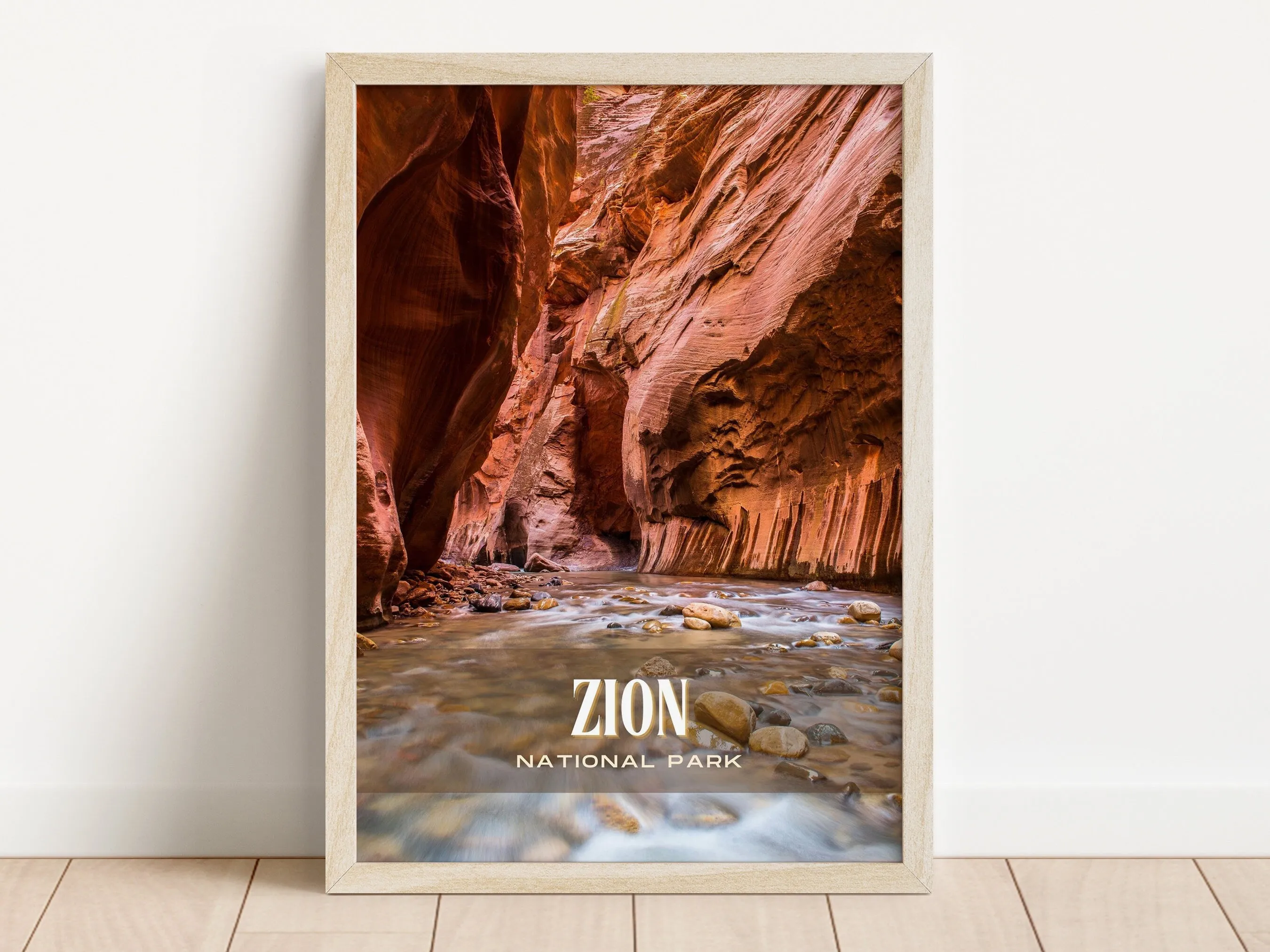Zion Retro Wall Art, Utah, USA