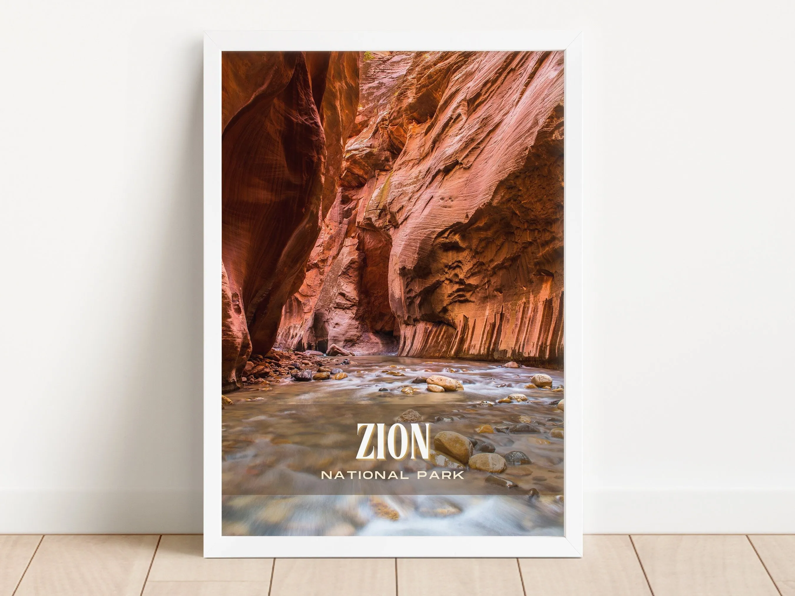 Zion Retro Wall Art, Utah, USA