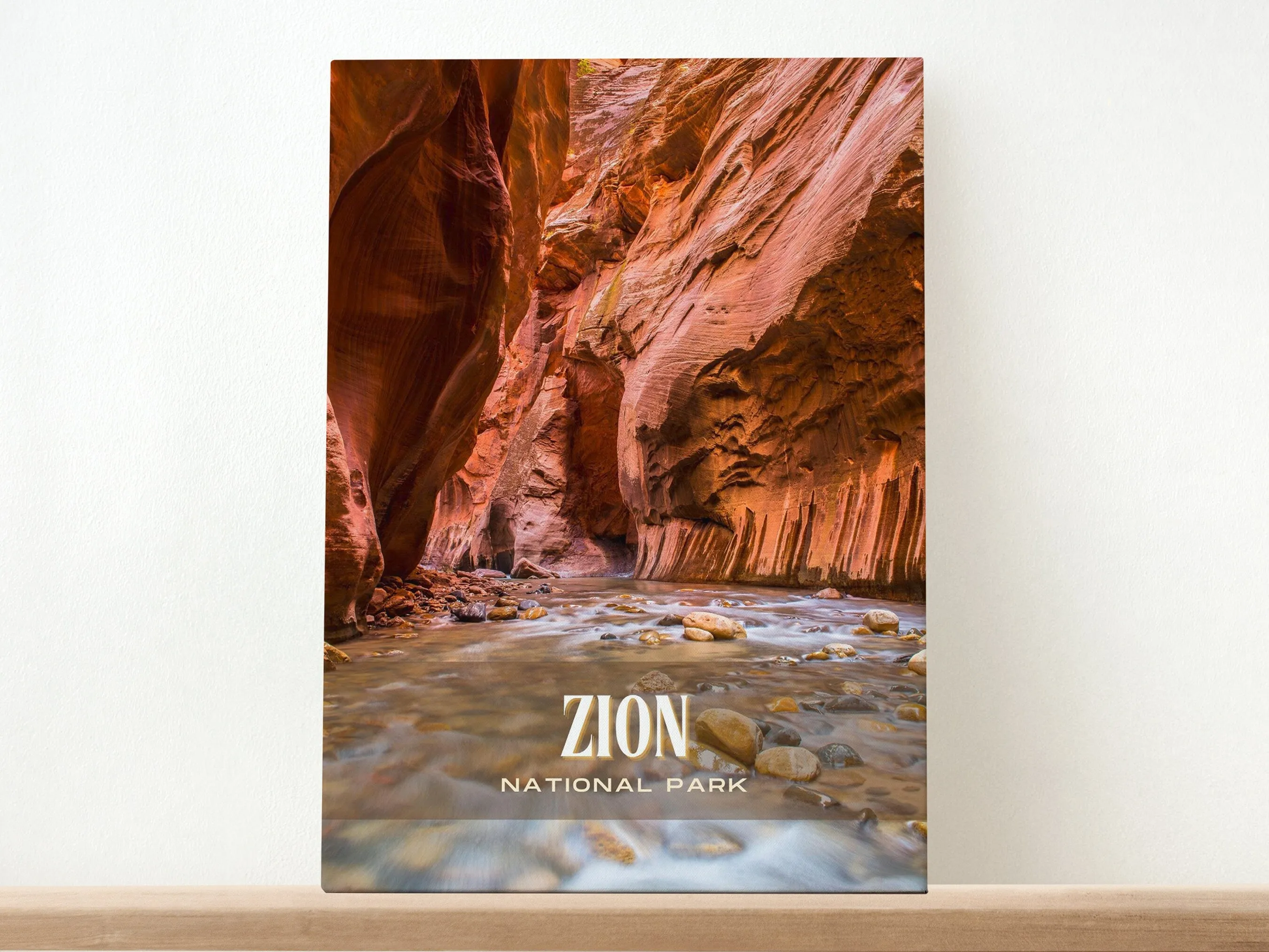 Zion Retro Wall Art, Utah, USA