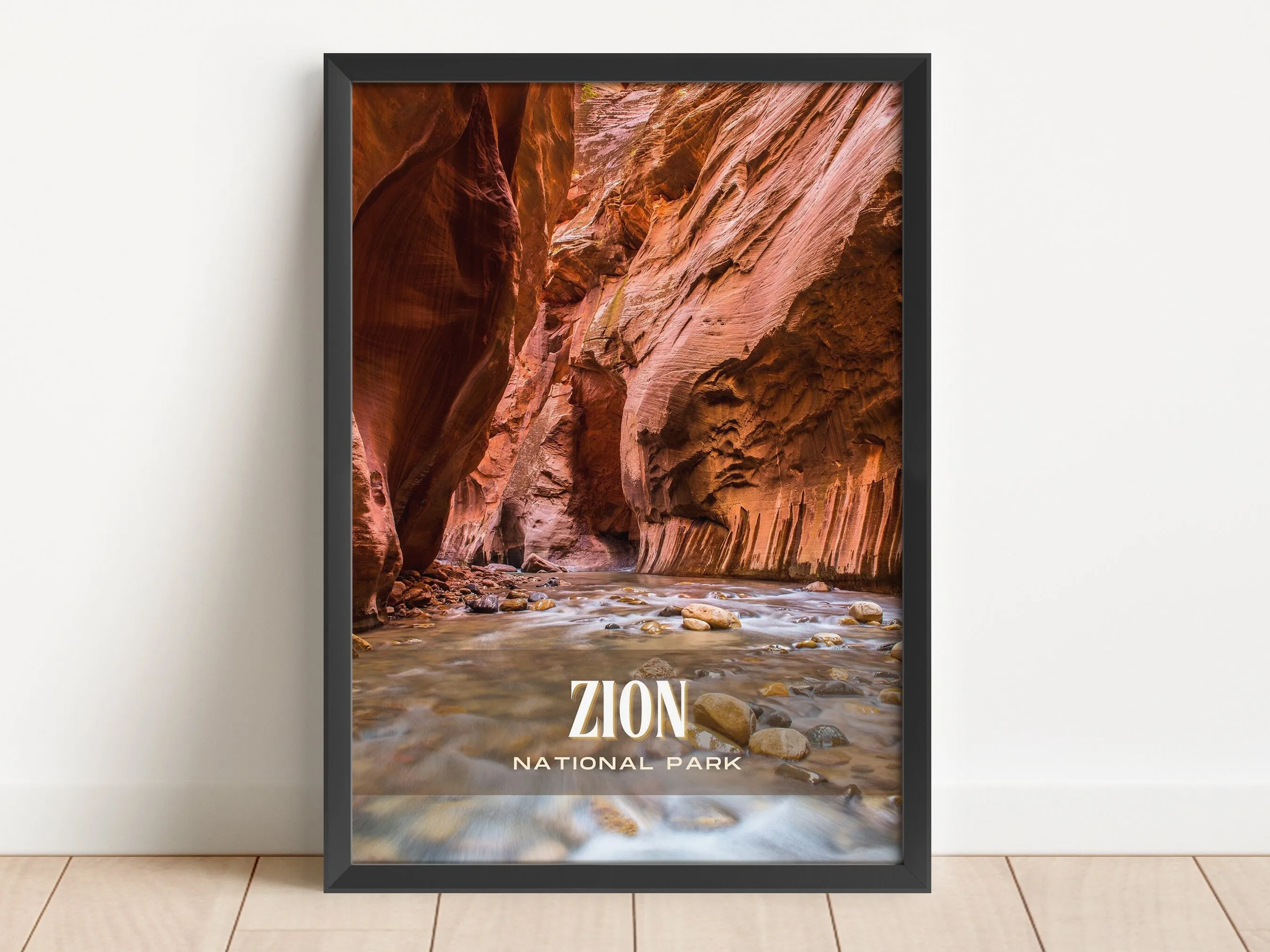 Zion Retro Wall Art, Utah, USA